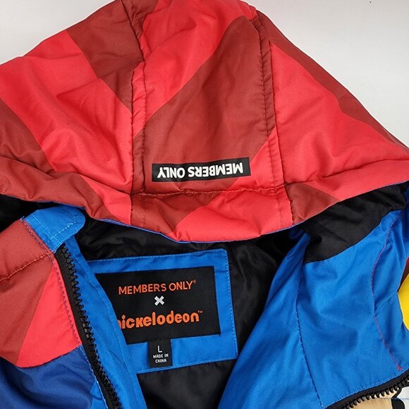 Members Only Nickelodeon Jacket CatDog Rugrats Hey Arnold Spongebob Large NEW - Picture 10 of 13